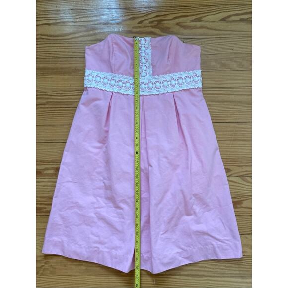 Lilly Pulitzer Pink Dress Strapless Girls Size 10 - Picture 7 of 11